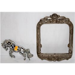 WHITE TRUCKS STALLION HOOD ORNAMENT & VINTAGE