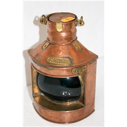 ANTIQUE NAUTICAL COPPER STARBOARD LAMP