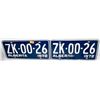 Image 1 : LOT OF 2 VINTAGE 1972 ALBERTA LICENSE PLATES- BLUE