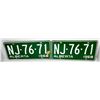Image 1 : LOT OF 2 VINTAGE 1968 ALBERTA LICENSE PLATES-GREEN