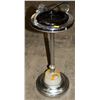 Image 1 : RETRO CHROME ASHTRAY STAND W/ LIGHTER