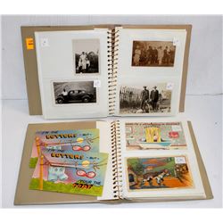 LOT OF 2 VINTAGE ALBUMS FULL OF ASSORTED PICTURES