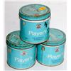 Image 1 : LOT OF 3 PLAYERS COLLECTIBLE TOBACCO TINS- BLUE