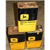 Image 1 : LOT OF 3 JOHN DEERE VINTAGE 2 GALLON TINS;