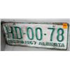 Image 1 : VINTAGE 1867*1967 ALBERTA CENTENNIAL LICENSE
