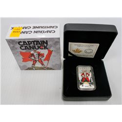 2018 $20 FINE SILVER COIN; CAPTAIN CANUCK