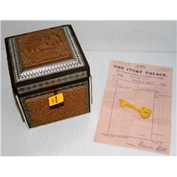 1942 EAST INDIAN SANDAL WOOD STORY BOX FROM THE
