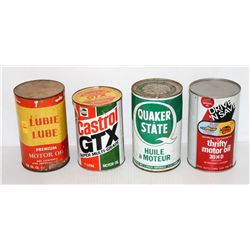 LOT OF 4 ASSORTED COLLECTIBLE AUTOMOTIVE FLUIDS;