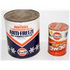 Image 1 : LOT OF 2 VINTAGE GULF AUTOMOTIVE FLUIDS; MOTOR OIL