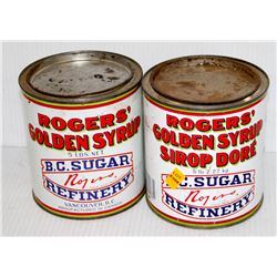 LOT OF 2 COLLECTIBLE ROGERS SYRUP TINS