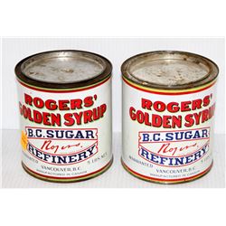 LOT OF 2 COLLECTIBLE ROGERS SYRUP TINS