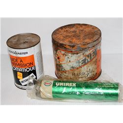 LOT OF 3 ASSORTED COLLECTIBLE AUTOMOTIVE FLUIDS;