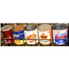 Image 1 : LOT OF 5 VINTAGE ANTI-FREEZE TIN CANS; VARCON/
