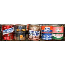 LOT OF 5 VINTAGE ANTI-FREEZE TIN CANS; CO-OP/ ACS/