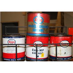 LOT OF 4 VINTAGE ESSO AUTOMOTIVE FLUIDS; MARVELUBE