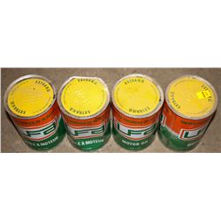 LOT OF 3 VINTAGE UFA AUTOMOTIVE MOTOR OIL FLUIDS