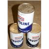 Image 1 : LOT OF 3 CANS OF VINTAGE TEXACO HAVOLINE MOTOR OIL