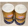 Image 1 : LOT OF 2 CANS OF VINTAGE TEXACO HAVOLINE MOTOR OIL