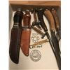 Image 1 : Carving Implements with Sterling Silver End Caps and Hunting Knives Cat A