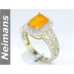 Niemans 2.00 ct Apatite & Blue Diamond Ring 14kt Gold