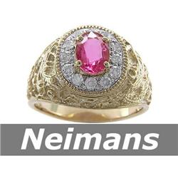 Certified 5.00 ct Peridot & White Sapphire Pendant 14kt