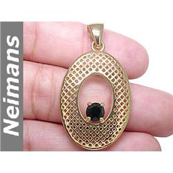 Antique 2.00 ct Blue Sapphire & Diamond Ring 14kt Gold