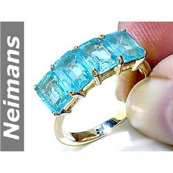 Gem Certified 7.25 ct Sapphire Tennis Bracelet 14k Gold