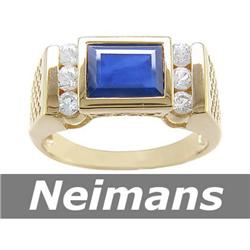 Vintage 2.75 ct Blue Sapphire Ring 14kt Gold