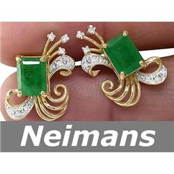 Gem Certified 22.50 ct Emerald Tennis Bracelet 14k Gold