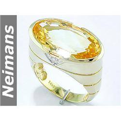 Certified 15.50 ct Yellow Sapphire Tennis Bracelet 14kt