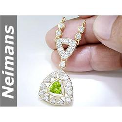 Neimans 3.00 ct Morganite & Sapphire Pendant 14kt Gold