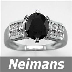 Men's 5.25 ct Ruby & White Sapphire Gents Ring 14K Gold