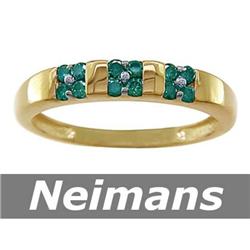 Gem Certified 5.00 ct Black Diamond & Sapphire Ring 14k