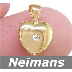 Neimans .25 ct Diamond Pendant 14kt Gold USGL Certified