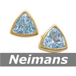 USGL Certified 1.25 ct Topaz Stud Earrings 14kt Gold