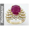 Image 1 : Gem Certifed 7.50 ct Ruby & VS Diamond Ring 14kt Gold