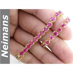 Neimans Best 17.75 ct Certified Ruby Bracelet 14kt Gold