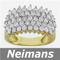Neimans Certified 1.75 ct VS Diamond Cocktail Ring 14kt
