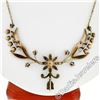 Image 6 : Victorian 14kt Yellow Gold Seed Pearl Floral Dangle Collier Necklace