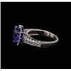 Image 3 : 2.88 ctw Tanzanite and Diamond Ring - 14KT White Gold