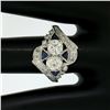 Image 8 : Antique Art Deco Milgrain Platinum 1.69 ctw Old European Rose Cut Diamond Ring