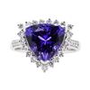 Image 2 : 5.92 ctw Tanzanite and Diamond Ring - Platinum