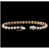 Image 3 : 2.98 ctw Diamond Bracelet - 14KT Tri Color Gold