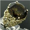 Image 7 : Estate 14kt Yellow Gold 14.13 ctw Smoky Topaz and Open Work Coral Reef Ring