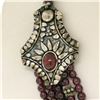 Image 2 : .950 Sterling Silver 17" Strung Multi Strand 230 Garnet Bead Necklace