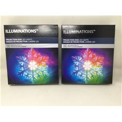 Illuminations Projection Disk LED Lights (2x)