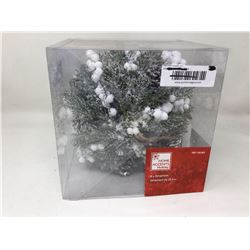 8in Ornament- Flocked Ornament Ball