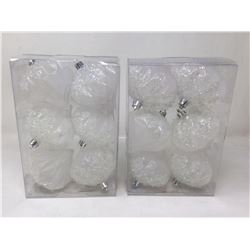 Lot of Frosted Shatter Resistant Ornaments