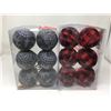 Image 1 : Cable Knit Shatter Resistant Ornaments (2 x 6)