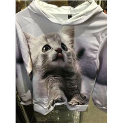 Graphic Hoodie- Kitten (Size 150)